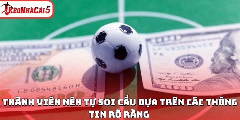 Th&agrave;nh vi&ecirc;n n&ecirc;n tự soi cầu dựa tr&ecirc;n c&aacute;c th&ocirc;ng tin r&otilde; r&agrave;ng&nbsp;
