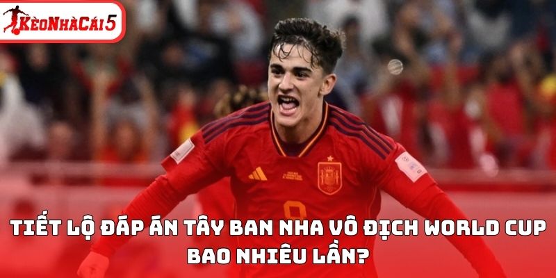 Tiết lộ đ&aacute;p &aacute;n T&acirc;y Ban Nha v&ocirc; địch World Cup bao nhi&ecirc;u lần?